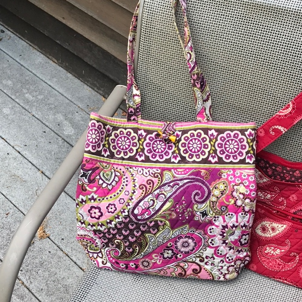 Vera Bradley pink paisley shoulder bag